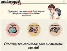 Tablet Screenshot of cancionregalo.com